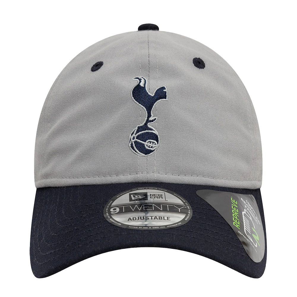 Men's New Era  Gray Tottenham Hotspur Contrast Visor 9TWENTY Adjustable Hat