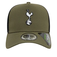 Men's New Era Olive Tottenham Hotspur Trucker Adjustable Hat