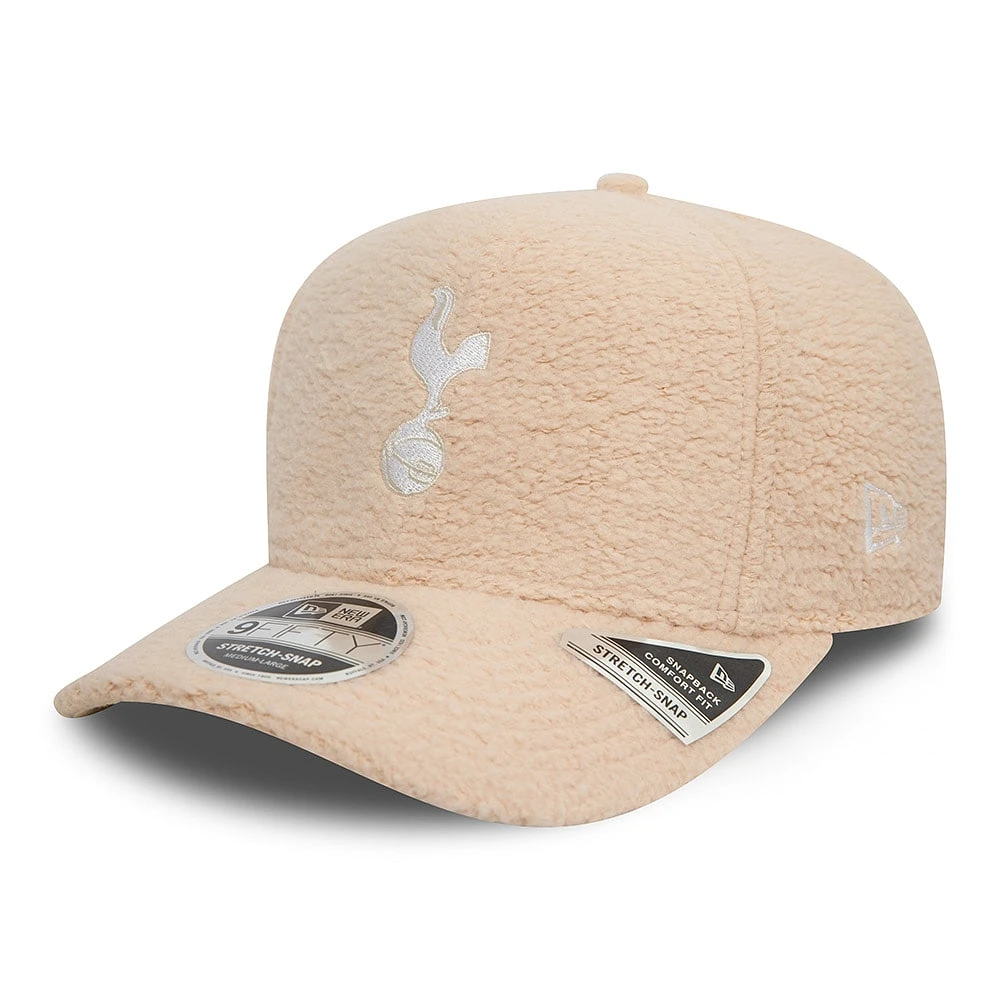 Casquette ajustable à boutons-pression extensibles New Era pour hommes, beige, Tottenham Hotspur Fleece 9FIFTY