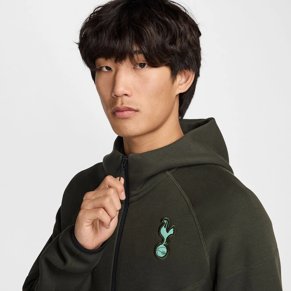 Men's Nike Dark Green Tottenham Hotspur Third Tech Fleece Windrunner Full-Zip Hoodie Jacket