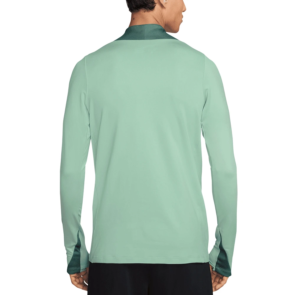 Men's Nike  Green Tottenham Hotspur 2024/25 Third Strike Drill Performance Quarter-Zip Pullover Top