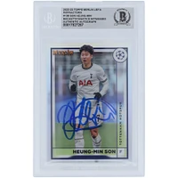 Son Heung-min Tottenham Hotspur Autographed 2022-23 Topps Merlin UEFA Refractors #138 Beckett Fanatics Witnessed Authenticated Card