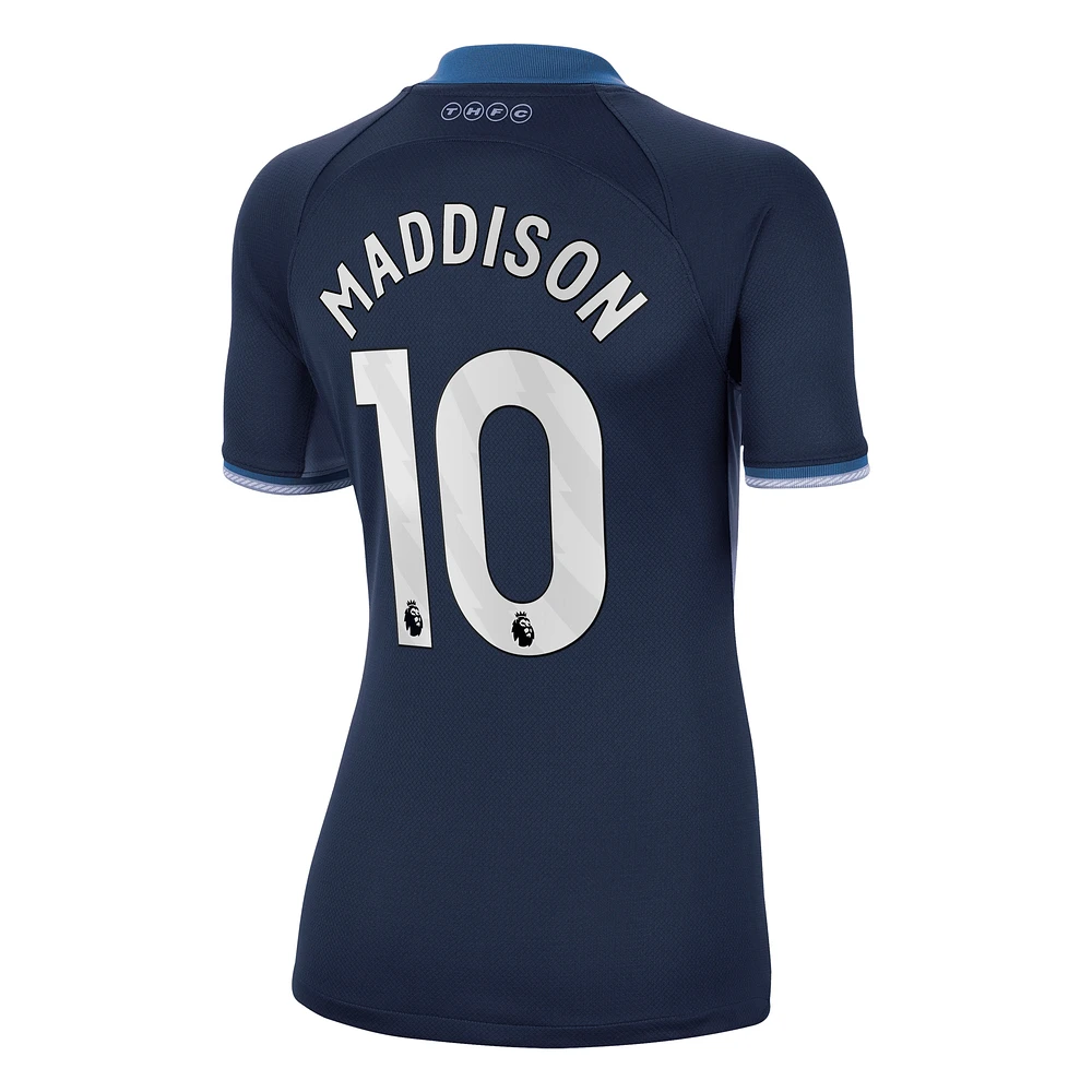 Maillot de joueur Nike James Maddison bleu marine Tottenham Hotspur 2023/24 extérieur Stadium Replica pour femme