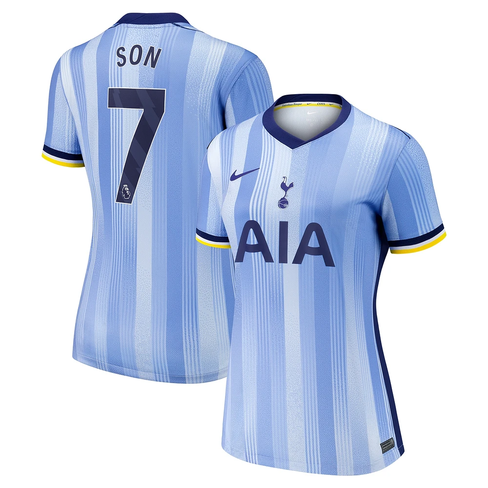 Maillot de joueur réplique extérieur Nike Son Heung-Min Tottenham Hotspur 2024/25 pour femme, bleu