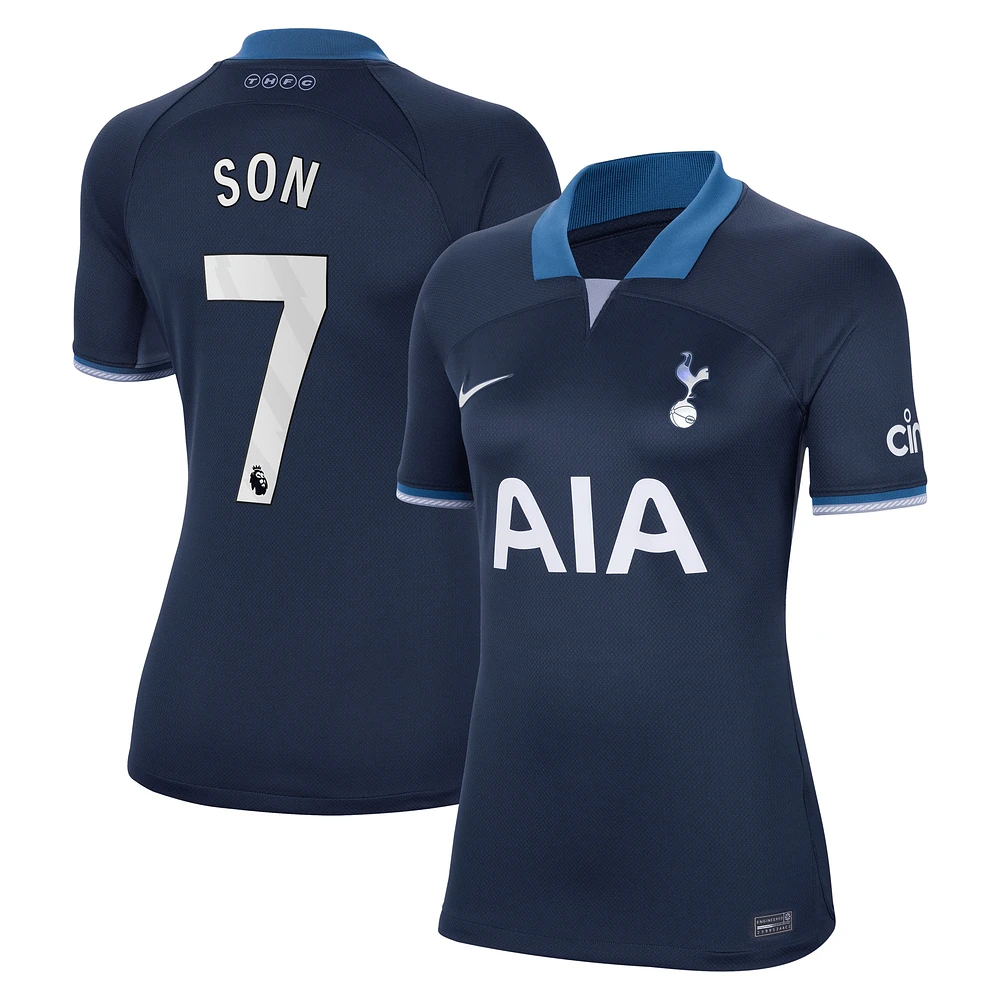 Maillot Tottenham Hotspur 2023/24 Extérieur Stadium Replica Player Nike Son Heung-Min Femme Bleu Marine