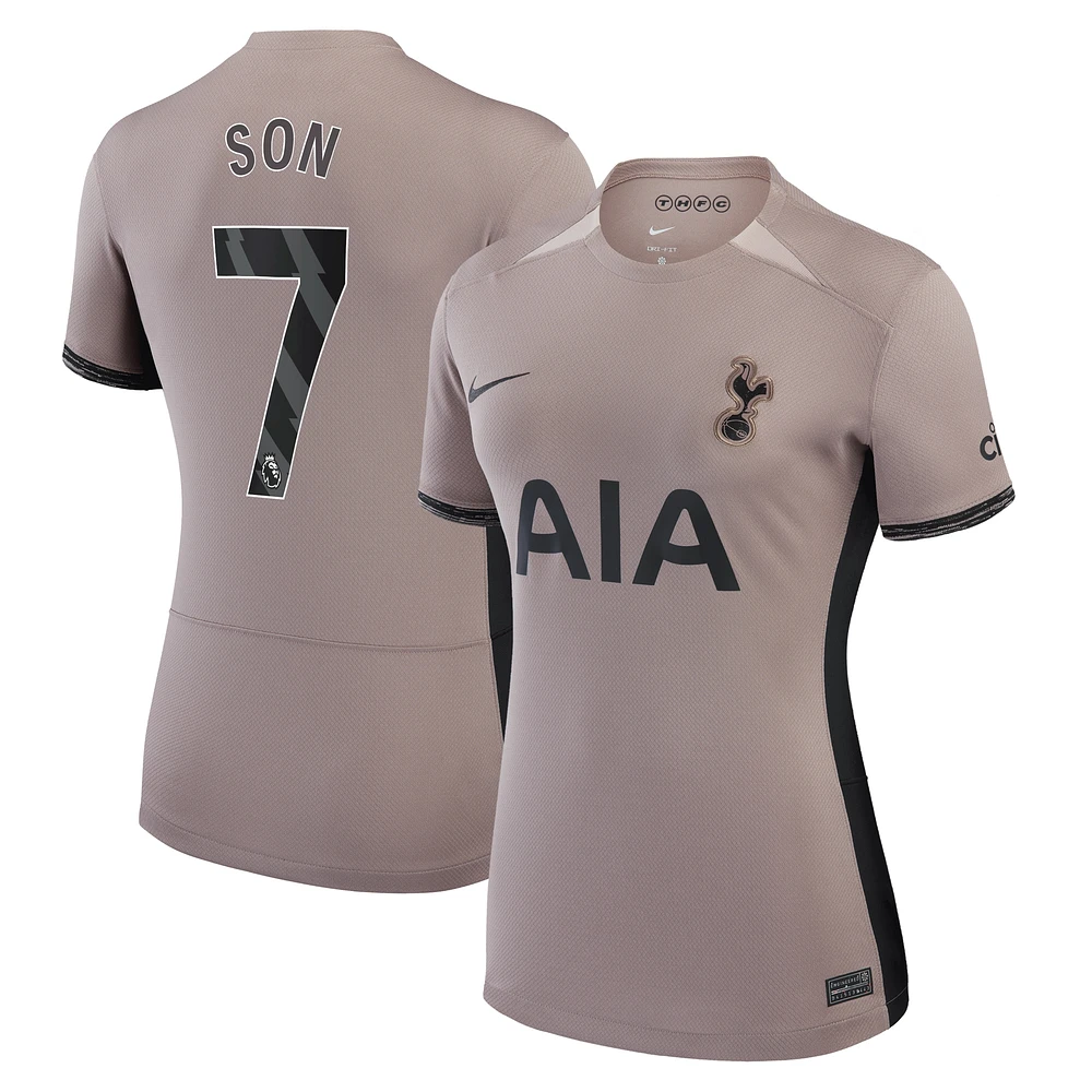 Maillot de joueur Nike Son Heung-Min Tan Tottenham Hotspur 2023/24 Third Stadium Replica pour femme