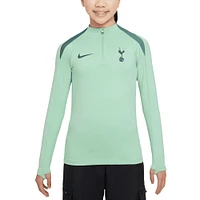 Haut Nike vert Tottenham Hotspur 2024/25 Third Strike Drill Performance à fermeture éclair quart de tour pour jeune