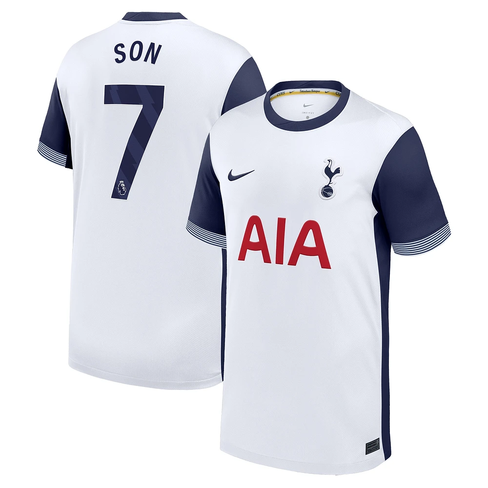 Maillot de joueur réplique domicile Nike Son Heung-Min blanc Tottenham Hotspur 2024/25 pour enfant