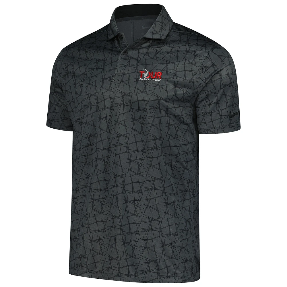 Polo Nike Tour Championship Victory Performance imprimé intégral pour homme, noir