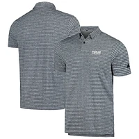 Men's adidas Charcoal TOUR Championship Go-To Striped Tri-Blend AEROREADY Golf Polo