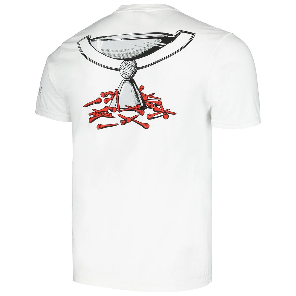 Men's Barstool Golf  White TOUR Championship Trophy T-Shirt