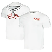 Men's Barstool Golf  White TOUR Championship Trophy T-Shirt