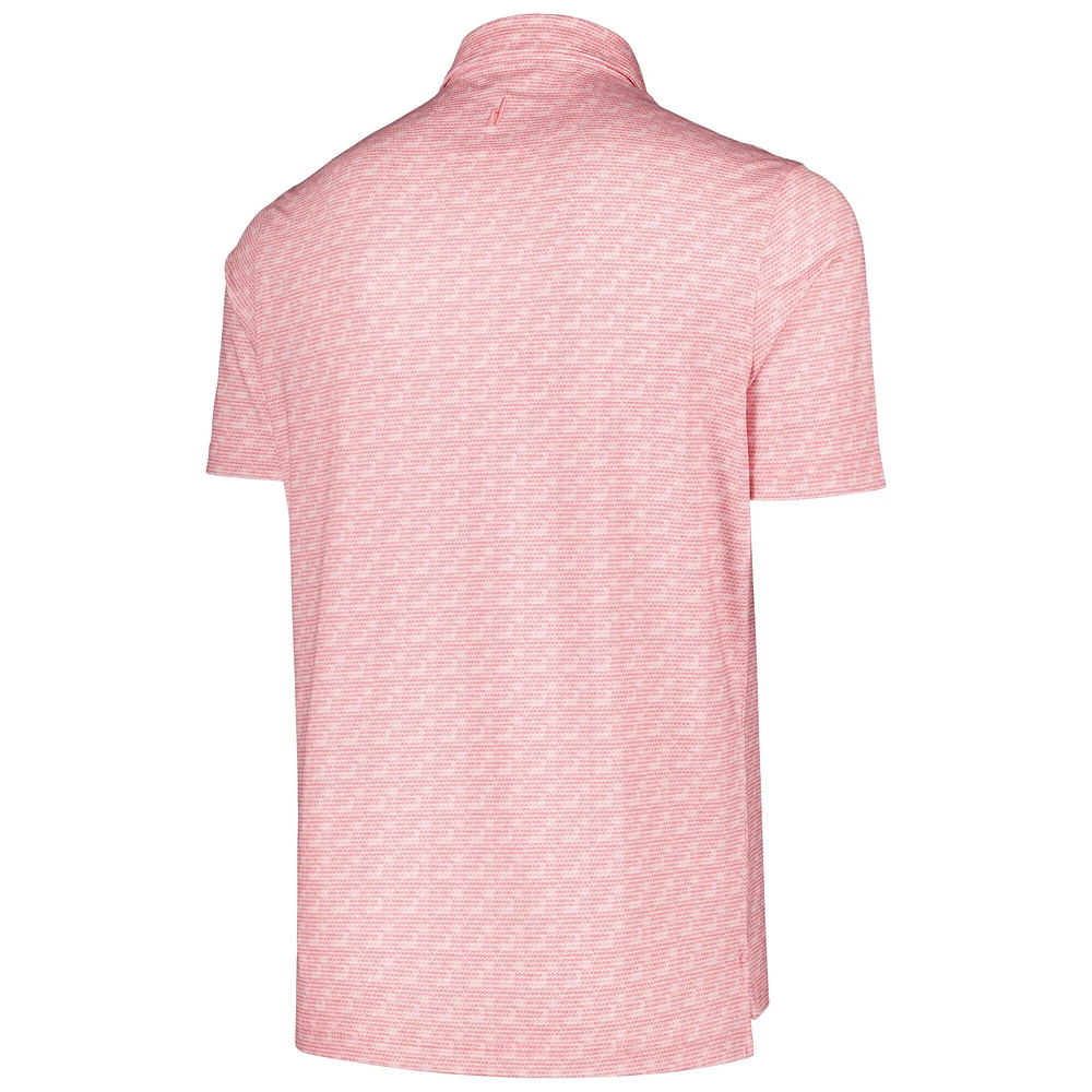 Men's johnnie-O Red TOUR Championship Jarvis Print Polo