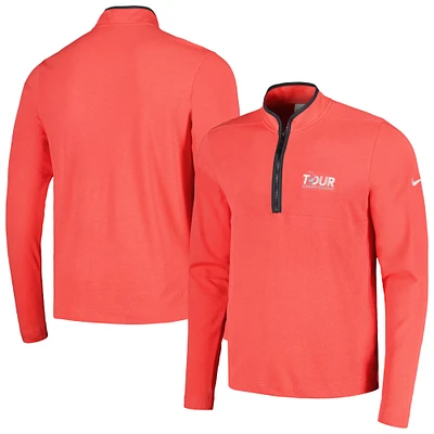 Men's Nike Coral TOUR Championship Victory Performance Half-Zip Top