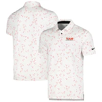 Men's Nike White Tour Championship Floral Performance Polo