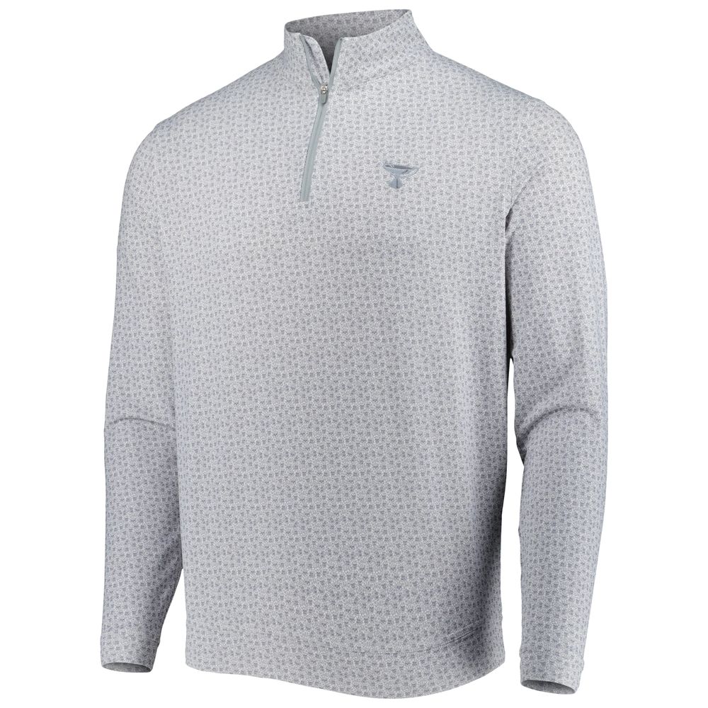 Men's Peter Millar White TOUR Championship Perth Performance Quarter-Zip Top