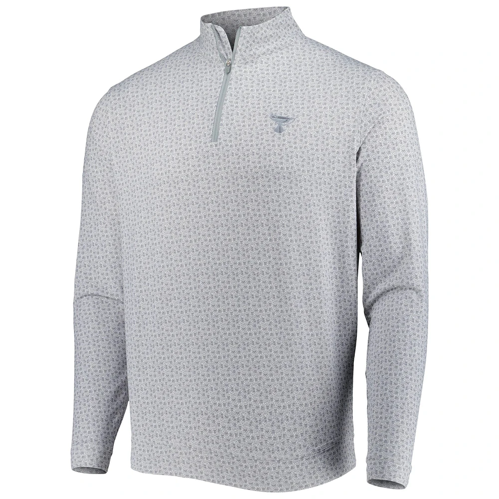 Haut à quart de zip Peter Millar White TOUR Championship Perth Performance pour hommes