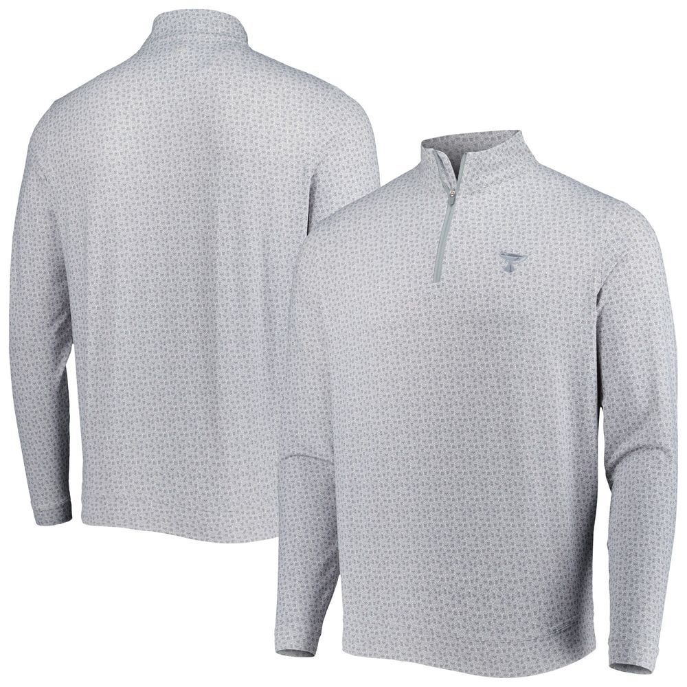 Men's Peter Millar White TOUR Championship Perth Performance Quarter-Zip Top