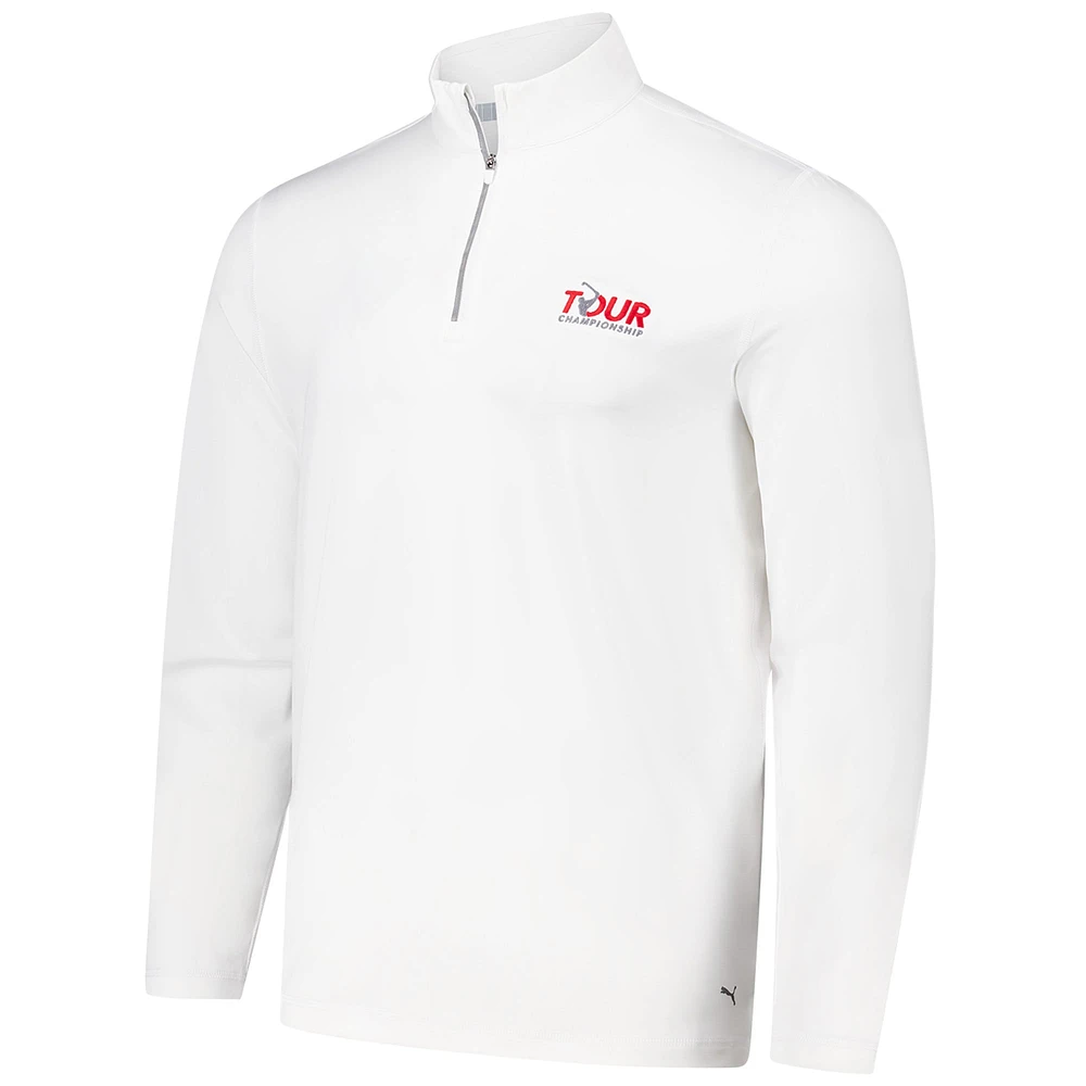 Men's Puma White TOUR Championship Lightweight Quarter-Zip YOU-V Jacket