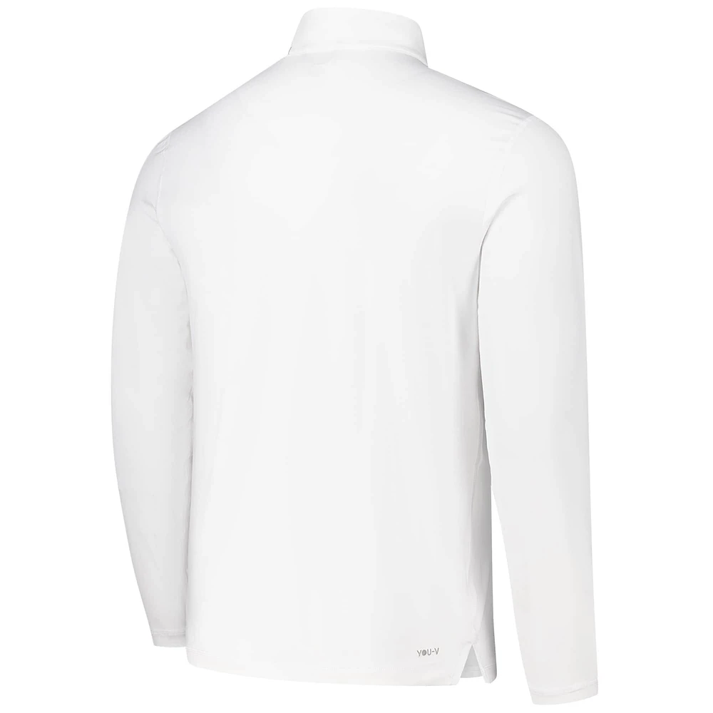 Veste légère à fermeture éclair quart de TOUR YOU-V pour homme Puma White Championship