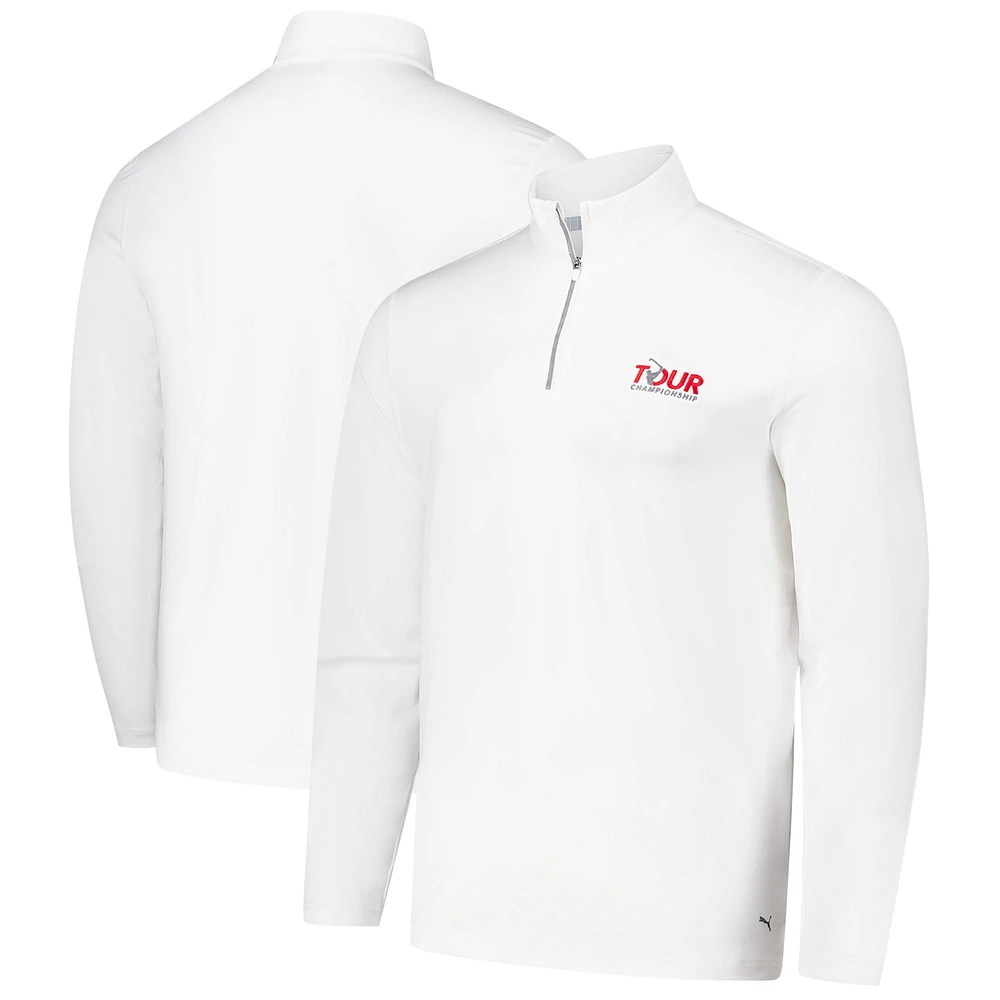 Veste légère à fermeture éclair quart de TOUR YOU-V pour homme Puma White Championship