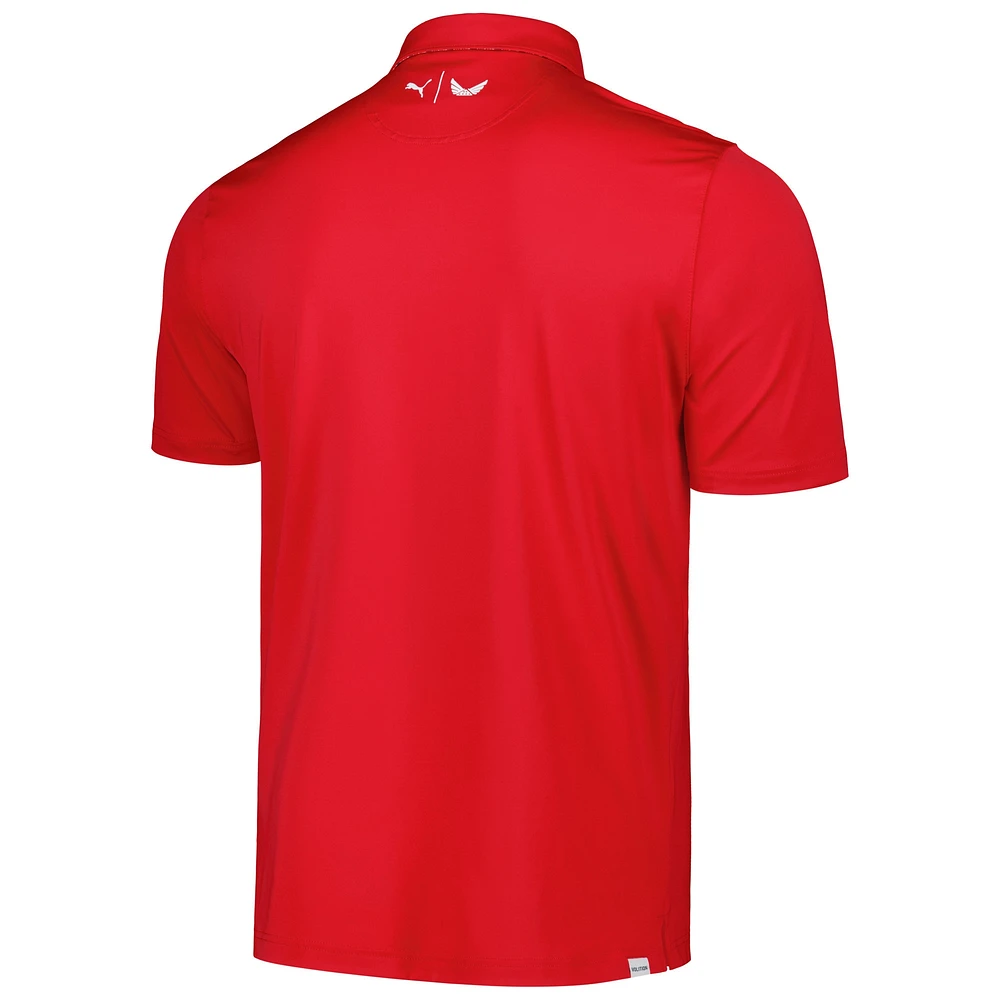 Polo Puma x Volition America Red TOUR Championship MATTR avec bordure drapeau pour hommes