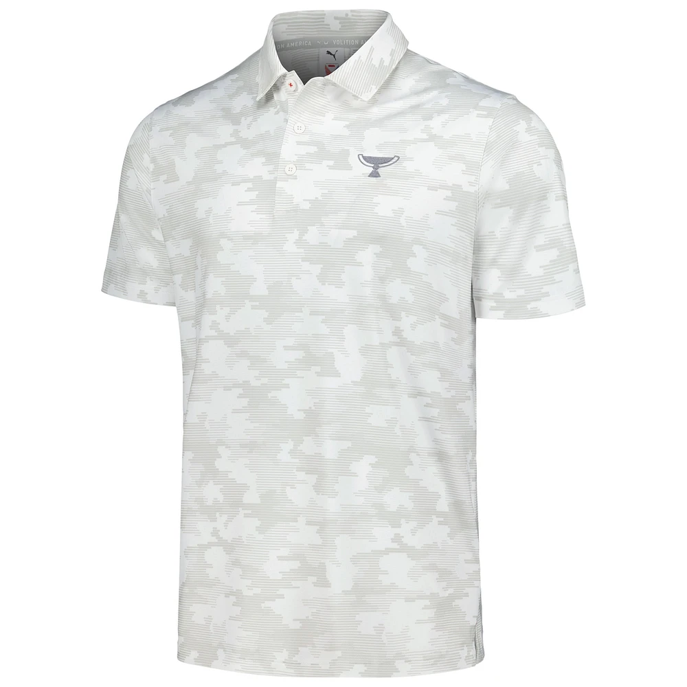 Polo Puma x Volition America blanc TOUR Championship Camo Cover pour hommes