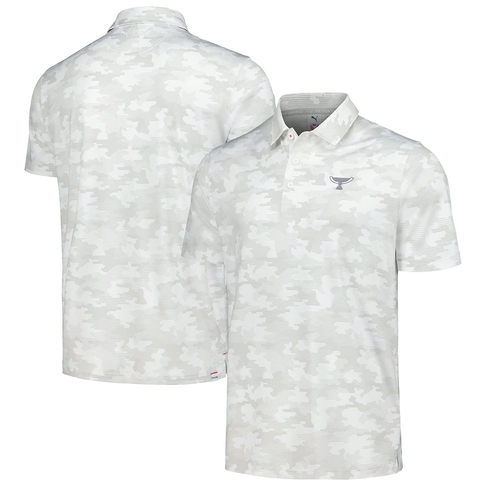 Men's Puma x Volition America White TOUR Championship Camo Cover Polo