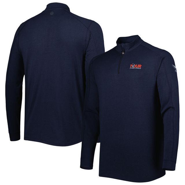 Veste tasc Performance Navy TOUR Championship Carrollton Raglan Quarter-Zip Jacket pour homme