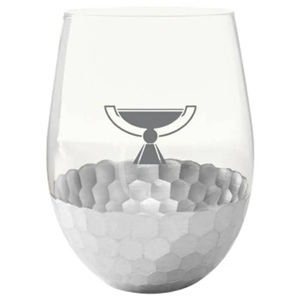 TOUR Championship Trophy Logo 18oz. Stemless Wine Glass