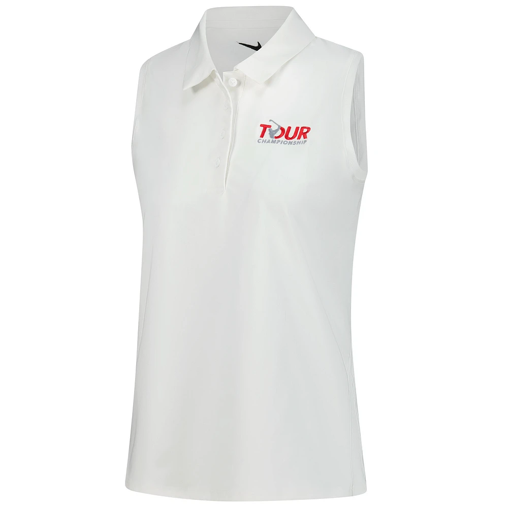Women's Nike  White TOUR Championship Victory Performance Sleeveless Polo