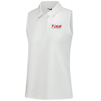 Women's Nike  White TOUR Championship Victory Performance Sleeveless Polo