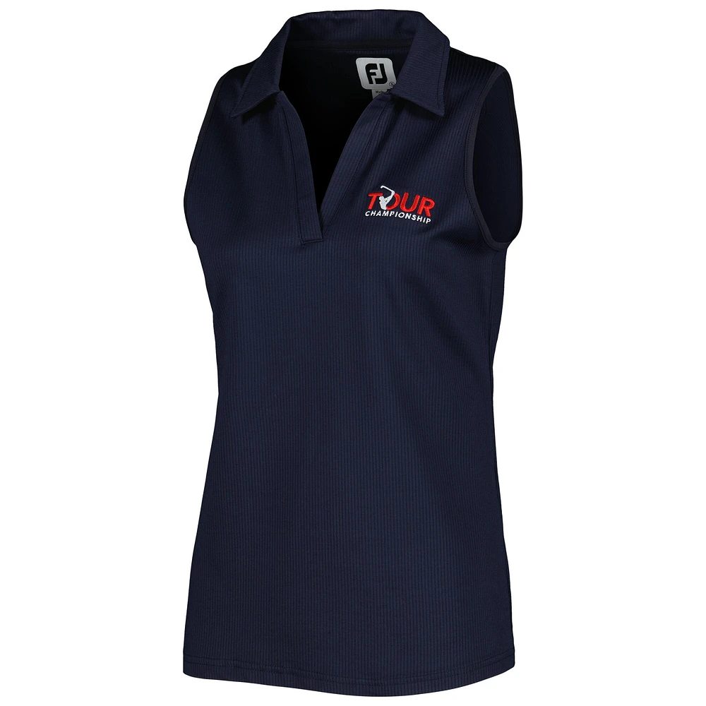 Women's FootJoy Navy TOUR Championship V-Neck Tank Top