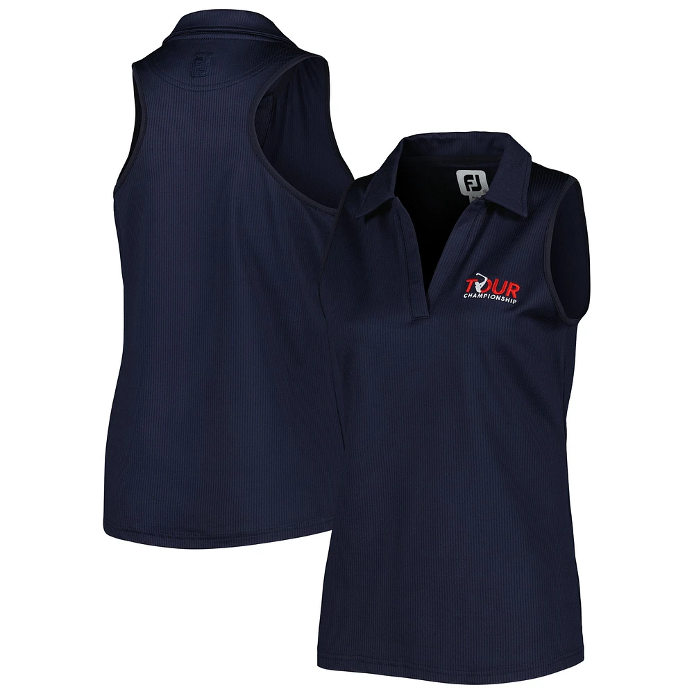 Women's FootJoy Navy TOUR Championship V-Neck Tank Top