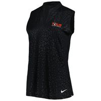 Women's Nike Black TOUR Championship Victory Performance V-Neck Polo