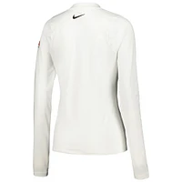 NIK TOUR BLANC NOIR FEMME NIKE CHAMPIONSHIP DRI FIT VICTORY LS PRINT POLO POLLADYLS