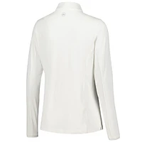 Haut Peter Millar White TOUR Championship Sun Quarter-Zip pour femme