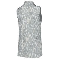 Women's Puma Gray/White TOUR Championship CLOUDSPUN Three Brush Sleeveless Polo