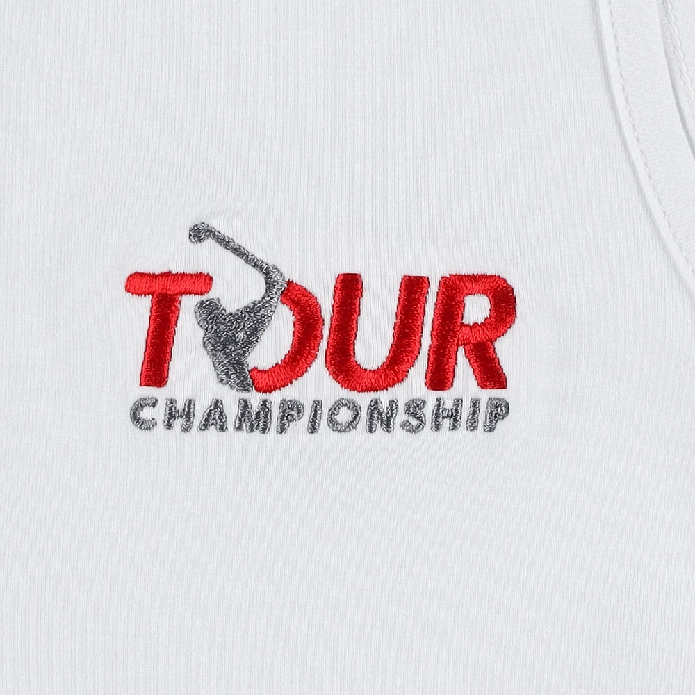 Polo sans manches à col en V Puma Tour Championship CLOUDSPUN pour femme Blanc