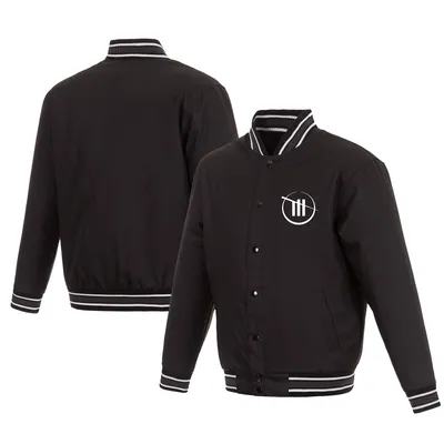 TRACKHOUSE RACING JH Design Varsity Jacket - Black