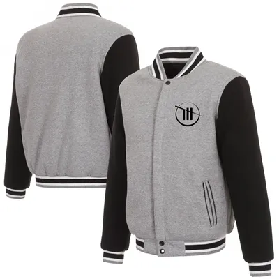 TRACKHOUSE RACING JH Design Reversible Fleece Jacket - Gray/Black