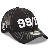 Men's New Era Black TRACKHOUSE RACING 99/1 9FORTY Snapback Adjustable Trucker Hat