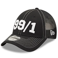 Men's New Era Black TRACKHOUSE RACING 99/1 9FORTY Snapback Adjustable Trucker Hat