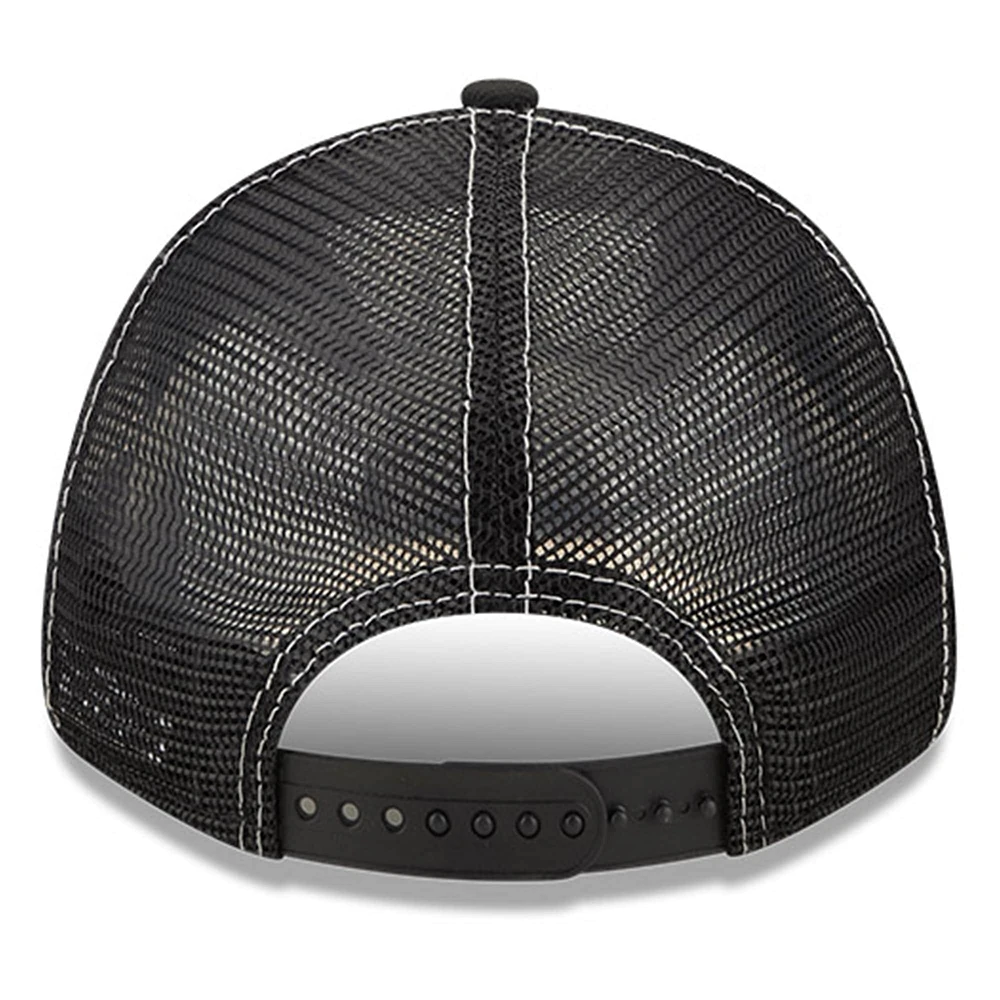 Men's New Era Black TRACKHOUSE RACING 99/1 9FORTY Snapback Adjustable Trucker Hat
