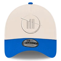 Men's New Era White/Blue Trackhouse Racing 9FORTY A-Frame Adjustable Hat