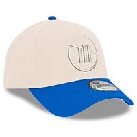 Men's New Era White/Blue Trackhouse Racing 9FORTY A-Frame Adjustable Hat