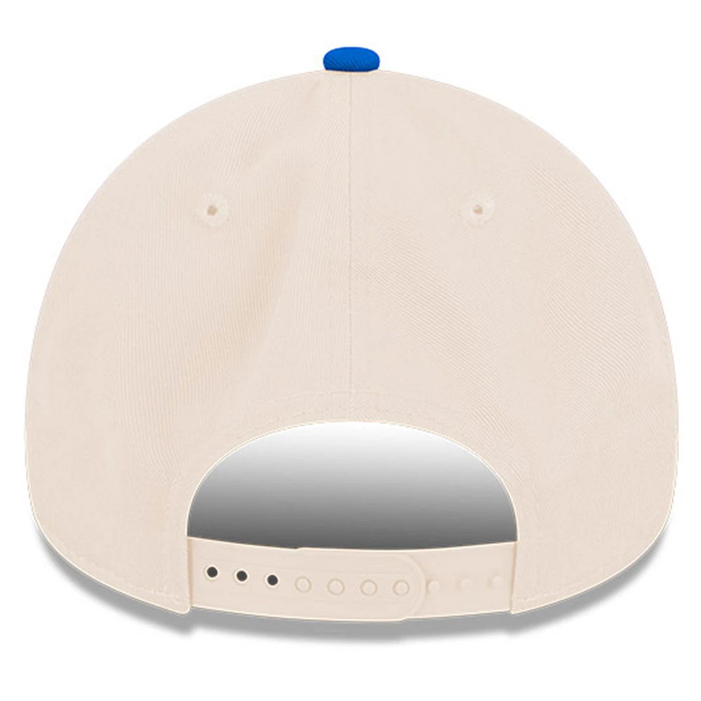 Men's New Era White/Blue Trackhouse Racing 9FORTY A-Frame Adjustable Hat