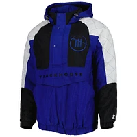 Veste pour homme Starter Blue/Black TRACKHOUSE RACING The Body Check Half-Snap Pullover