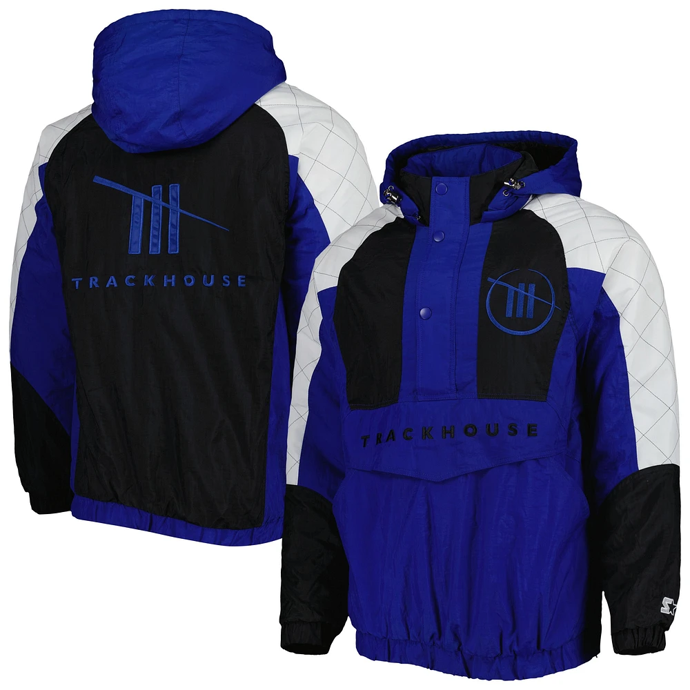 Veste pour homme Starter Blue/Black TRACKHOUSE RACING The Body Check Half-Snap Pullover