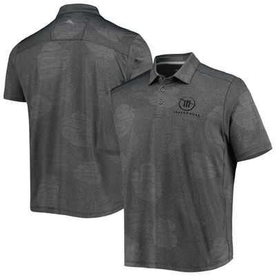 Men's Tommy Bahama Charcoal TRACKHOUSE RACING Palm Coast Delray Frond IslandZone Polo